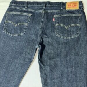 Levi's 514 Jeans Men's 40x30‎ Dark Wash Slim Fit Straight Leg Blue Denim Y2K EUC